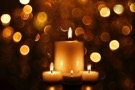 Lit Candle with bokeh